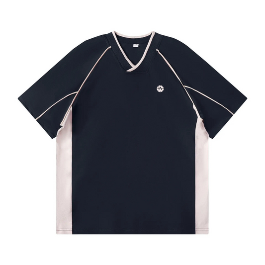 Kitchen Retro Pickleball Shirt –- Navy & White