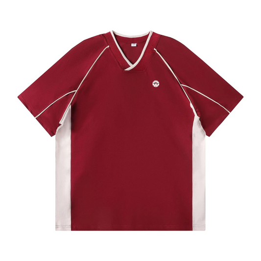 Kitchen Retro Pickleball Shirt  –- Red & White
