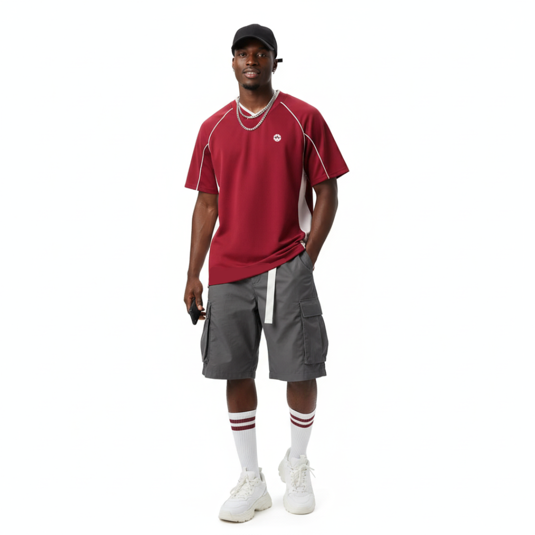 Kitchen Retro Pickleball Shirt  –- Red & White