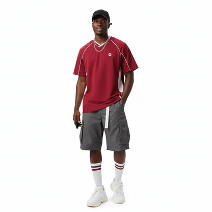 Kitchen Retro Pickleball Shirt  –- Red & White